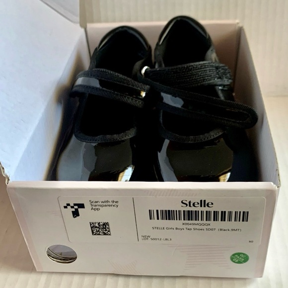 $5 CLEARANCE Stelle Tap Shoes Girls And Boys Black Non-Slip Dance Sz 9M Toddler - Picture 1 of 7